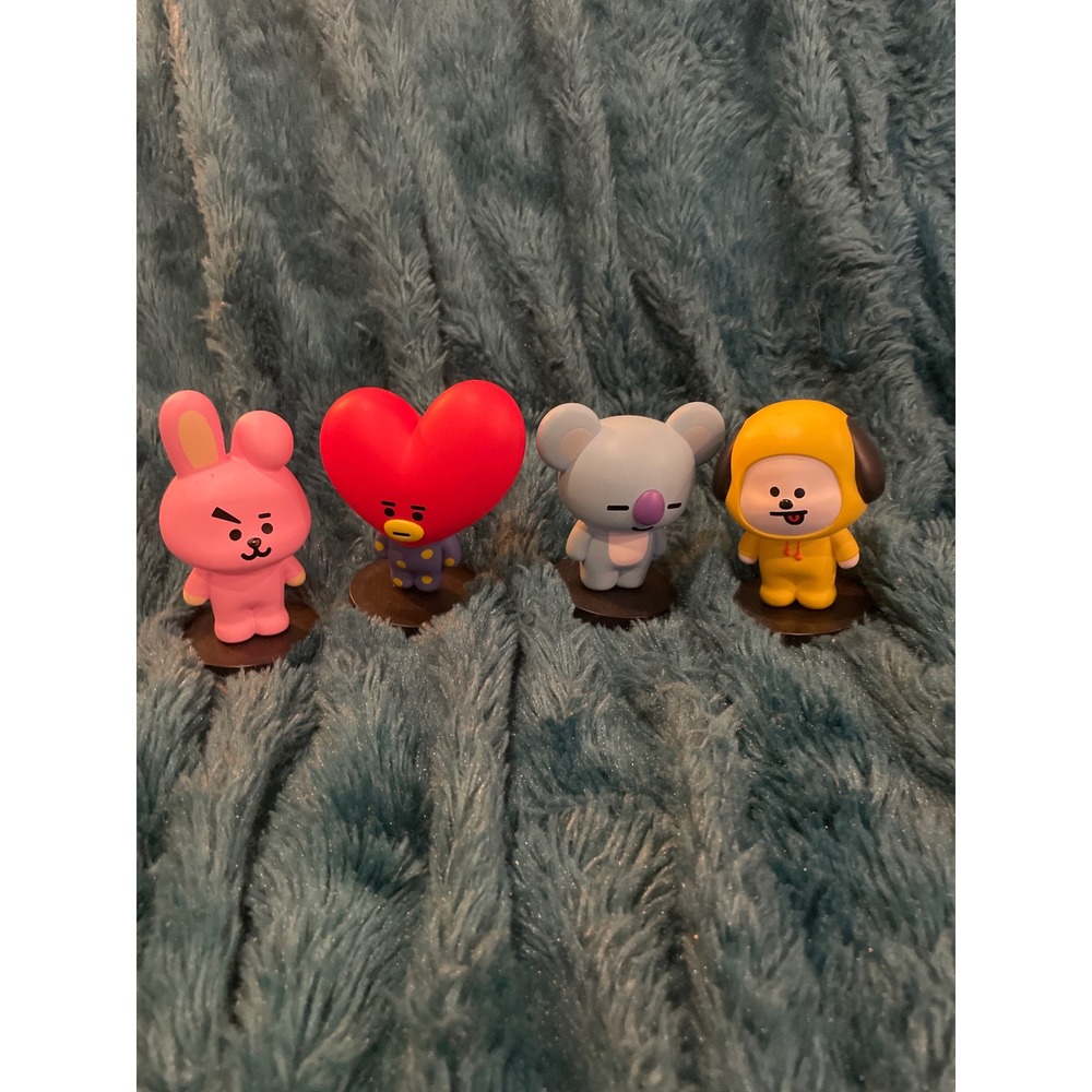 BT21 Line Friends Mini Figure Set Cooky Tata Koya Chimmy BTS Collectible 4pc